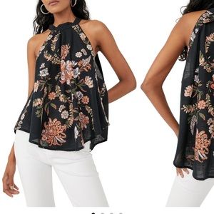 Free People Emily Print Halter Tank